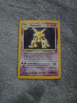 Pokemon Alakazam 001/130 Base Set 2 Holo Rare Card 1999 — MP - Image 1