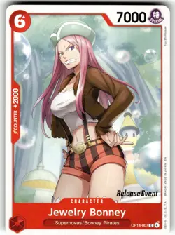 One Piece Promotion Release Event Card OP14-007 Jewelry Bonney - Image 1
