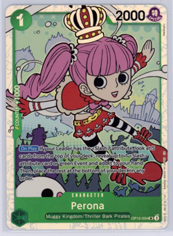 Perona OP12-034 Legacy of the Master One Piece English SR Foil Near Mint - Image 1