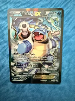 Blastoise EX XY122 Black Star Promo Full Art Holo Rare 2016 Pokemon Card NM/LP - Image 1