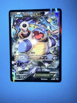 Blastoise EX XY122 Black Star Promo Full Art Holo Rare 2016 Pokemon Card NM/LP - Image 2