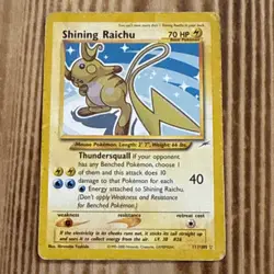 Shining Raichu 111/105 Neo Destiny Holo Unlimited Secret Rare Pokemon Card ENG - Image 1