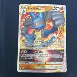 Pokemon TCG Lucario VSTAR SWSH214 Jumbo Card NM Holo Promo - Image 1