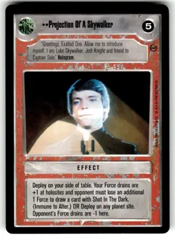 1998 Star Wars CCG: Jabba's Palace Limited Card UC Projection Of A Skywalker LS - Image 1