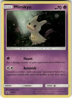 Mimikyu - SM29 Holo Promo Sun & Moon Promo Pokemon Moderately Played - Image 1