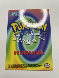 Pokemon Bulbasaur Topps Series 1 E1 of 12 Foil - Image 2