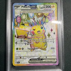 2024 POKEMON SSP EN-SURGING SPARKS ULTRA RARE #219 PIKACHU EX PSA 9 FREE SHIP - Image 4