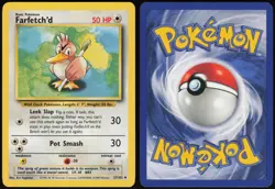 Farfetch'd 27/102 Base Set Unlimited Uncommon Lightly Played Sugimori - Image 1