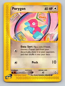 Porygon (103a) Aquapolis Common 103a/147 Pokemon - Image 1