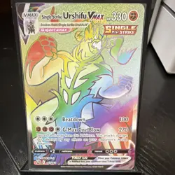 Pokemon TCG Single Strike Urshifu VMAX Secret Rare Rainbow Holo 167/163 SWSH05 - Image 1