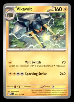 Vikavolt 066/217 Uncommon Ascended Heroes Pokemon Near Mint - Image 1