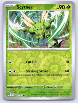 2024 POKEMON SCYTHER TEMPORAL FORCES 001/162 REVERSE HOLO COMMON NM - Image 1