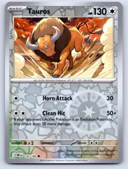2025 POKEMON TAUROS DESTINED RIVALS 152/182 REVERSE HOLO COMMON NM - Image 1