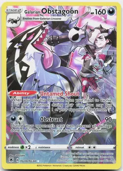 Galarian Obstagoon TG10/TG30 Holo Astral Radiance Trainer Gallery Pokemon NM - Image 1
