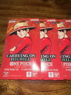 One Piece OP-13 Carrying On His Will Sleeved Booster Packs - Lot of 5 - SEALED - Image 2
