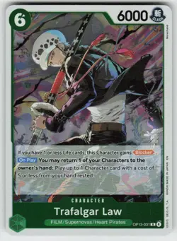 Trafalgar Law OP13-031 Rare Carrying On His Will One Piece Foil Near Mint - Image 1