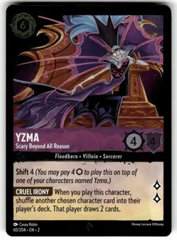 Disney Lorcana Rise of the Floodborn 60/204 Yzma - Scary Beyond All Reason FOIL - Image 1