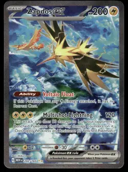 Pokemon Cards Zapdos ex 202/165 Holo 151 Special Illustration Rare LP - Image 1