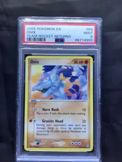 Pokemon Cards: EX Team Rocket Returns Common: Onix 69/109: PSA 9 - Image 1