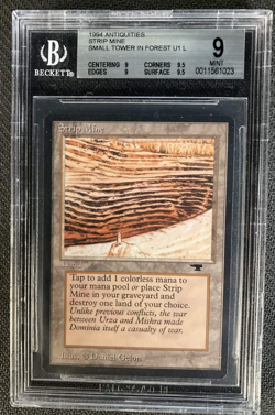 Strip Mine Small Tower - Antiquities - BGS 9 Quad++ MTG - ( 9.5 / 9.5 / 9 / 9 ) - Image 1