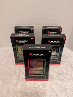 2022 Magic The Gathering Starter Commander Deck Lot Of Five Decks: See Details! - Image 1