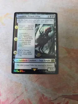 Summon: Primal Odin Prerelease FOIL Final Fantasy MTG LP - Image 1
