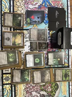 Warhammer 40k Necron Dynasties Commander Deck 160 sleeves + box MTG Complete Set - Image 1