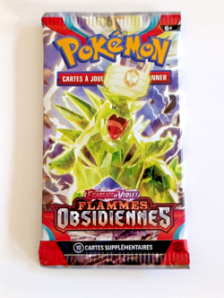 BOOSTER DE 10 CARTES POKEMON FLAMMES OBSIDIENNE EV03 FR NEUF SCELLE TYRANOCIF - Image 1