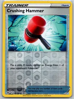 Crushing Hammer 159/202 Uncommon Sword & Shield Pokemon Reverse Holo Near Mint - Image 1