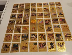 Lot of 55 Gold Foil Pokemon Card Fan Art Cards (All Cards Pictured) Great Cond - Image 1