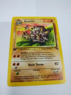 MINT Graveler 37/62 1st Edition Fossil Set Pokemon NON HOLO TCG WOTC - Image 1