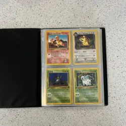 Vintage Pokemon 1999 Official Trading Card Binder with ASSORTED VINTAGE CARDS - Image 2