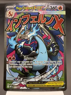 Mega Charizard X ex MEP023 - Full Art - Mega Evolutions Promo Pokemon Card MINT - Image 1