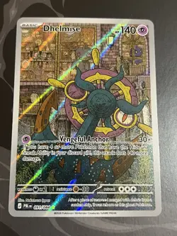 POKEMON - DHELMISE - 091/084 ILLUSTRATION RARE HOLO PITCH BLACK - NEW - Image 1