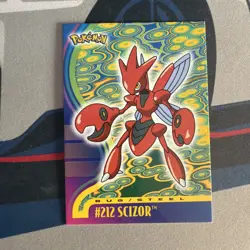 Pokemon Card Vintage 2001 Rare Topps Johto League Champions Scizor #212 - NM - Image 1