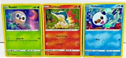 Pokemon Lot Of 3 Black Star Promos CYNDAQUIL OSHAWOTT ROWLET & ARCEUS Jumbo Coin - Image 3