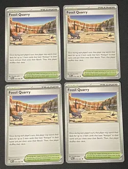 4x Fossil Quarry 076/084 ME: Pitch Black Pokemon TCG Playset X4 NM - Image 1