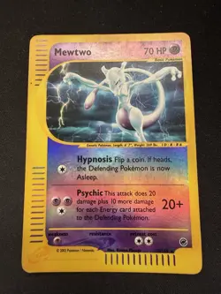 2002 Pokemon Expedition Mewtwo Holo 20/165 WOTC NM - Image 1