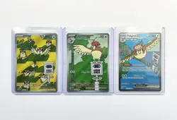 Pokemon TCG Obsidian Flames Illustration Rare Pidgey Pidgeotto Pidgeot Card Set - Image 1