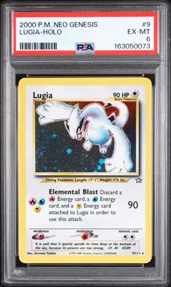 2000 POKEMON NEO GENESIS #9 LUGIA-HOLO PSA 6 - Image 1