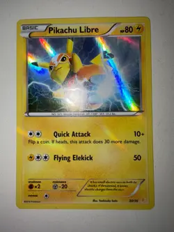 Pokemon TCG - Pikachu Libre XY Trainer Kit 30/30 Promo Holo (2016) - NM/LP - Image 3