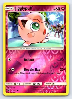 Jigglypuff 71/111 Common Crimson Invasion Pokemon Reverse Holo NM/M - Image 1