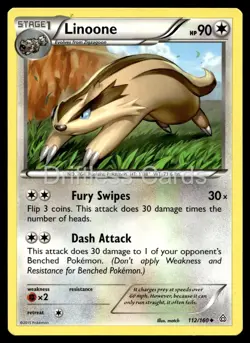 Linoone 112/160 Uncommon Primal Clash Pokemon NM/M - Image 1