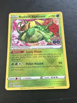 Radiant Venusaur 004/078 Pokemon GO Holo - Image 1