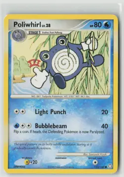 Poliwhirl 115/146 Common Legends Awakened Pokemon Damaged - Image 1
