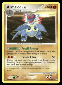 2008 Pokemon Armaldo Rare Legends Awakened 18/146 DMG - Image 1