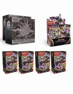 Pokemon Tcg 2x PITCH BLACK Pokemon Center ETB, 1x Booster Box & 4 Booster Bundle - Image 1