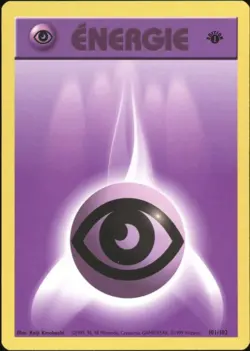 1999 Pokemon FRENCH 1st Edition Base Set Energie Psy-Psychic Energy 101/102 EX 3 - Image 1