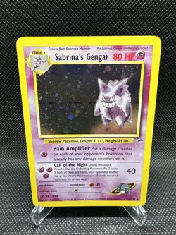 2000 Pokemon TCG Gym Heroes Sabrina’s Gengar 14/132 Holo WOTC Rare - Image 1