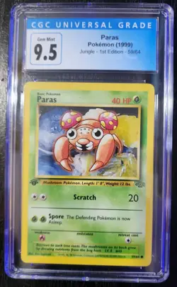 Pokemon - Paras 1st Edition - Jungle Set - #59 - CGC 9.5 - Image 1